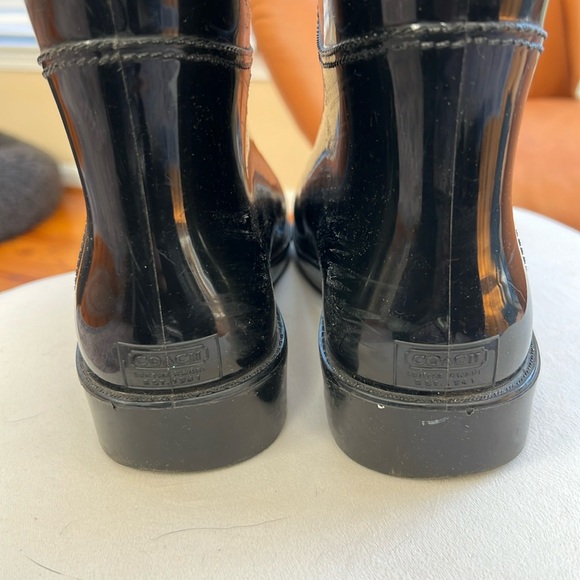 Coach Rubber Knee High Rainboots - Picture 5 of 7